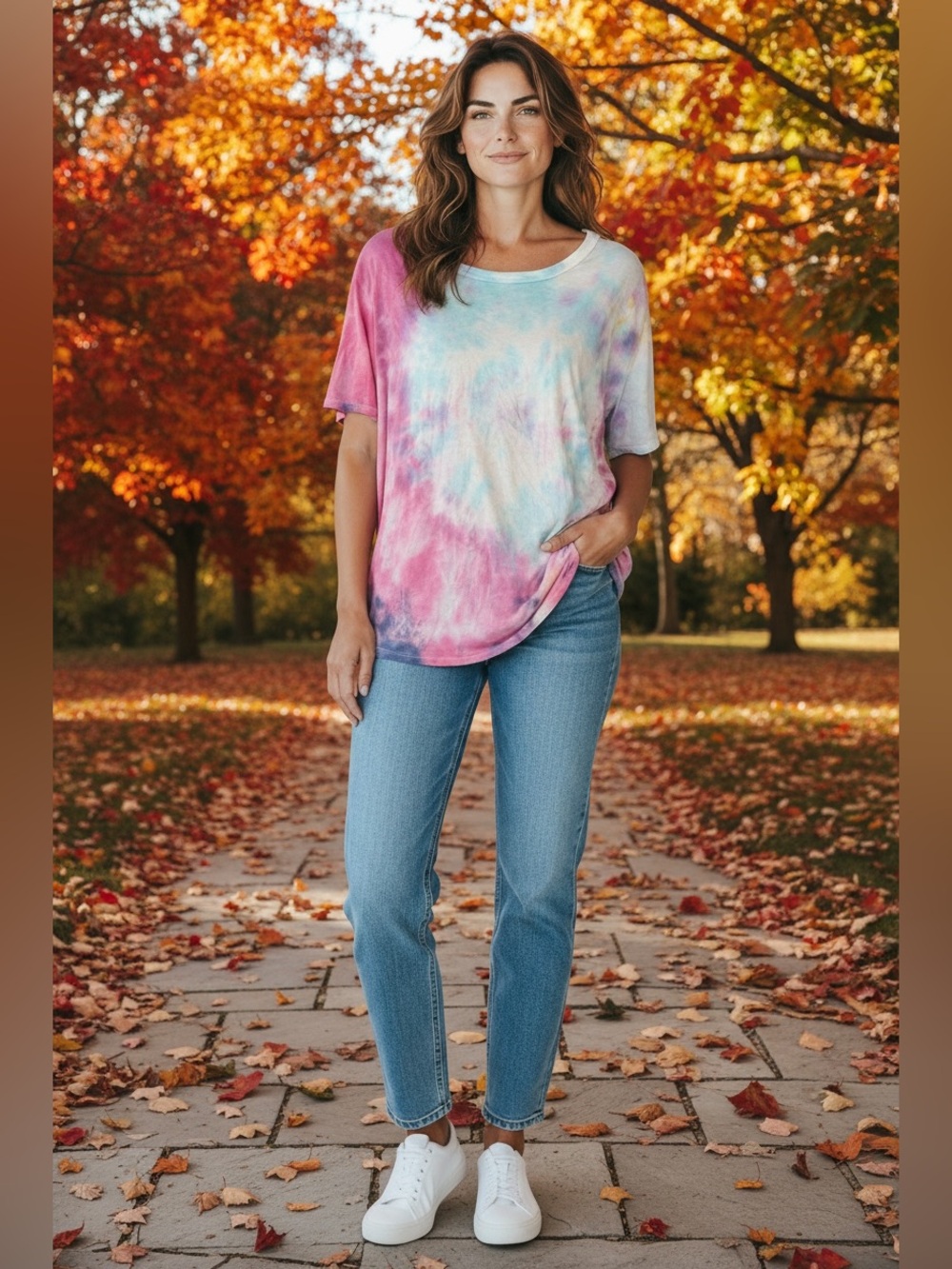 Old Navy Handmade Tie-Dye Short-Sleeve Tee in Pink and Blue
